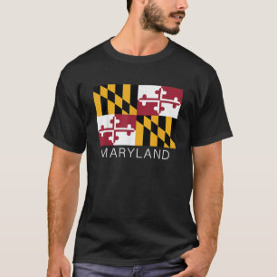 Camiseta Estado De Bandeira De Maryland Souvenir Ame