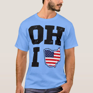 Camiseta Estado De Bandeira Do Ohio USA