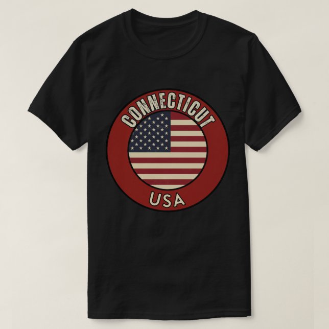 Camiseta Estado de Connecticut (Frente do Design)