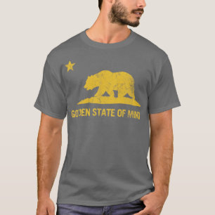 Camiseta Estado de espírito Ouro da República da Califórnia