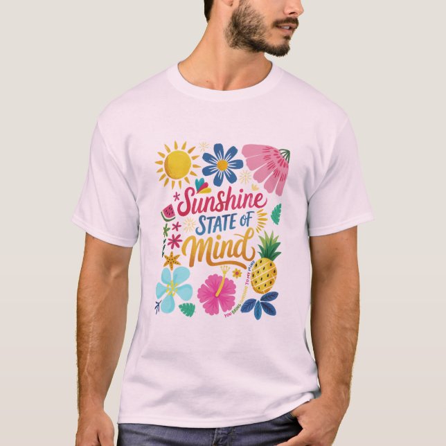 Camiseta Estado de espírito sunshine (Frente)