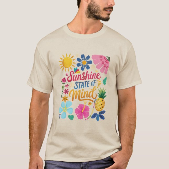 Camiseta Estado de espírito sunshine (Frente)