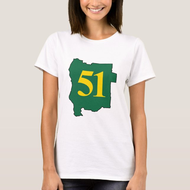 Camiseta Estado de estado de Jefferson 51st (Frente)