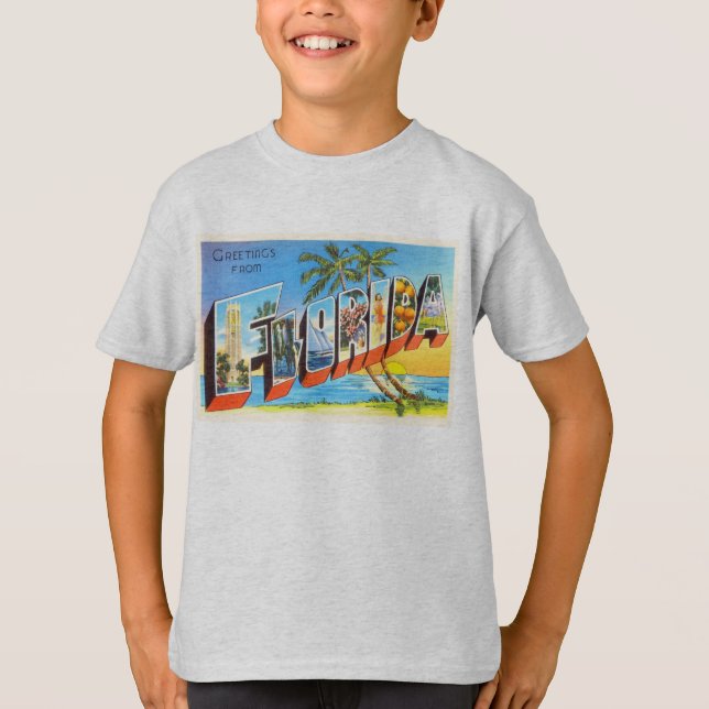 Camiseta Estado de Florida # lembrança velha das viagens (Frente)