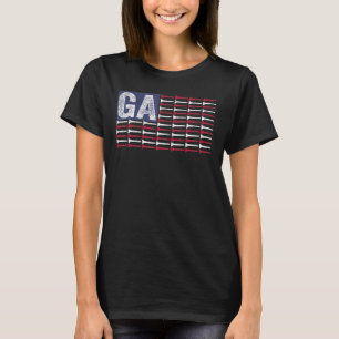 Camiseta Estado de Geórgia Ga American Flag Golf Patriótico