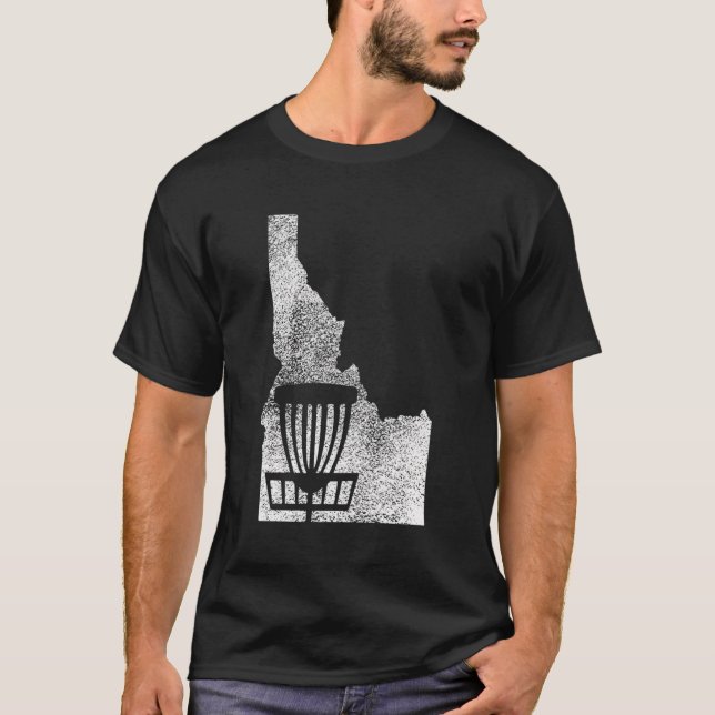 Camiseta Estado De Golfe De Disco Idaho Com Gráfico Com Dis (Frente)