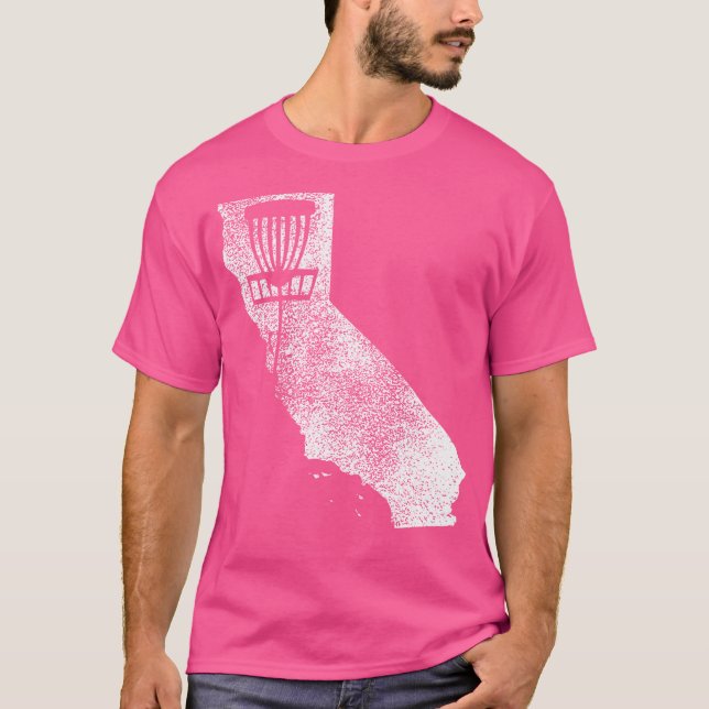 Camiseta Estado de Golfe em Disco da Califórnia com Cesta D (Frente)