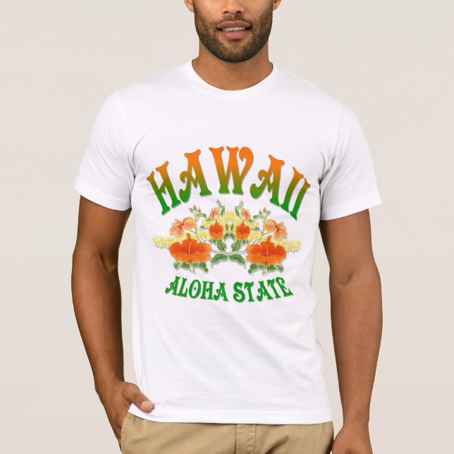 Camiseta Estado de Havaí Aloha (Frente)