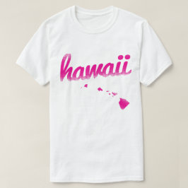 Camiseta Estado de Havaí no rosa