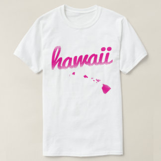 Camiseta Estado de Havaí no rosa