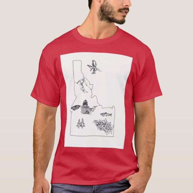 Camiseta estado de Idaho 2 (Frente)