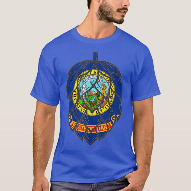 Camiseta Estado de Idaho Flag Beer Salto Cone (Frente)