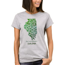 Estado de Illinois Silhouette Hearts & Hometown