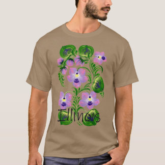 Camiseta Estado de Illinois Super Tamanho