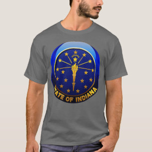 Camiseta Estado de Indiana Flag Roundel Design