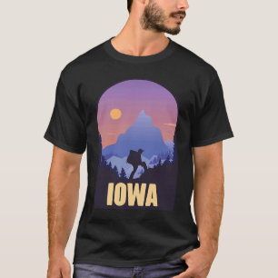Camiseta Estado de Iowa EUA caminhando trip Souvenir