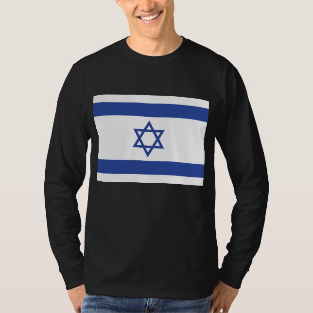 Camiseta Estado de Israel Bandeira, Estrela do Judaísmo Dav (Frente)