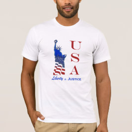 Camiseta Estado de Liberdade e Justiça dos EUA