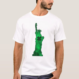 Camiseta Estado de Liberdade Shamrock Clover Leaf Pajama Ru