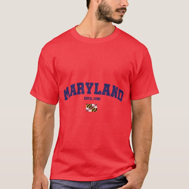 Camiseta Estado de Maryland 1 (Frente)