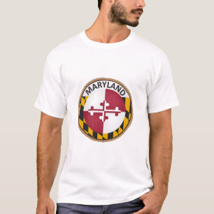 Camiseta Estado de Maryland Bandeira Selo T-Shirt