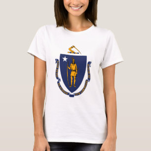 Camiseta Estado de Massachusetts Flag Design