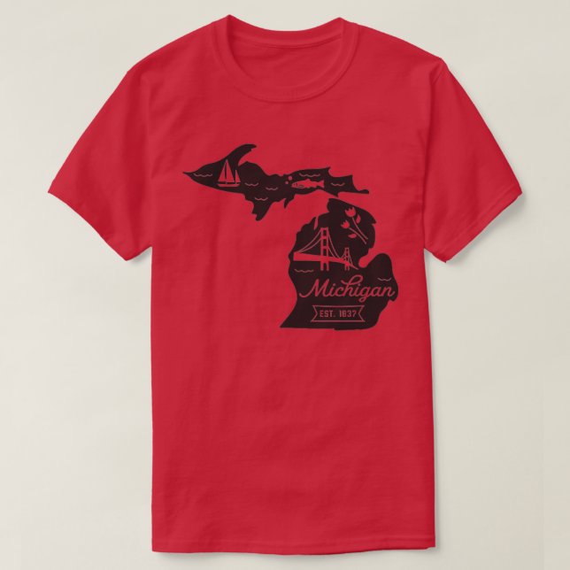 Camiseta Estado de Michigan (Frente do Design)