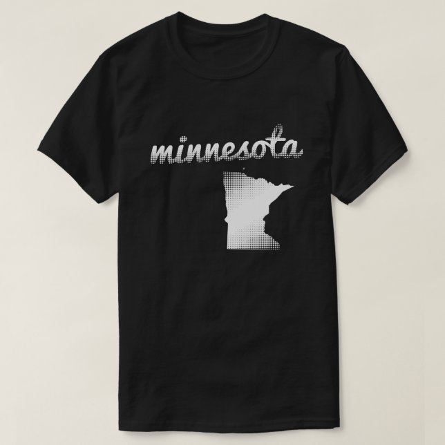Camiseta Estado de Minnesota no branco (Frente do Design)