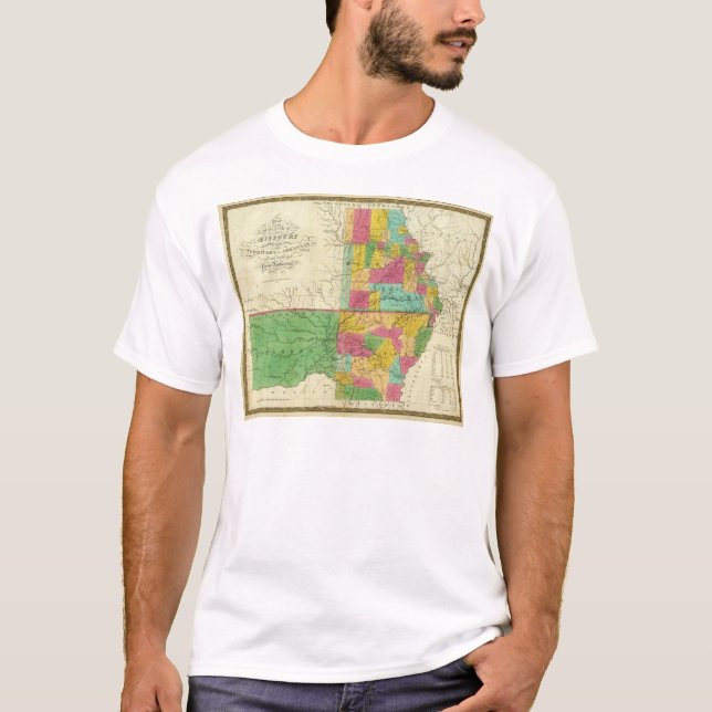 Camiseta Estado de Missouri e de território de Arkansas (Frente)