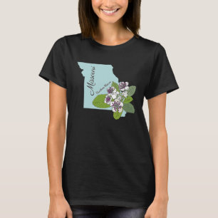 Camiseta Estado de Missouri Flor do Flor Hawthorn