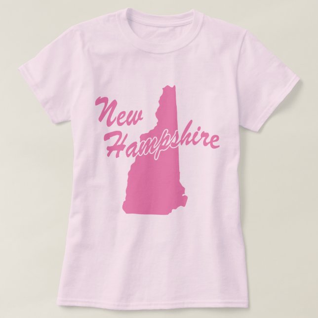 Camiseta Estado de New Hampshire Shape T-shirt (Frente do Design)