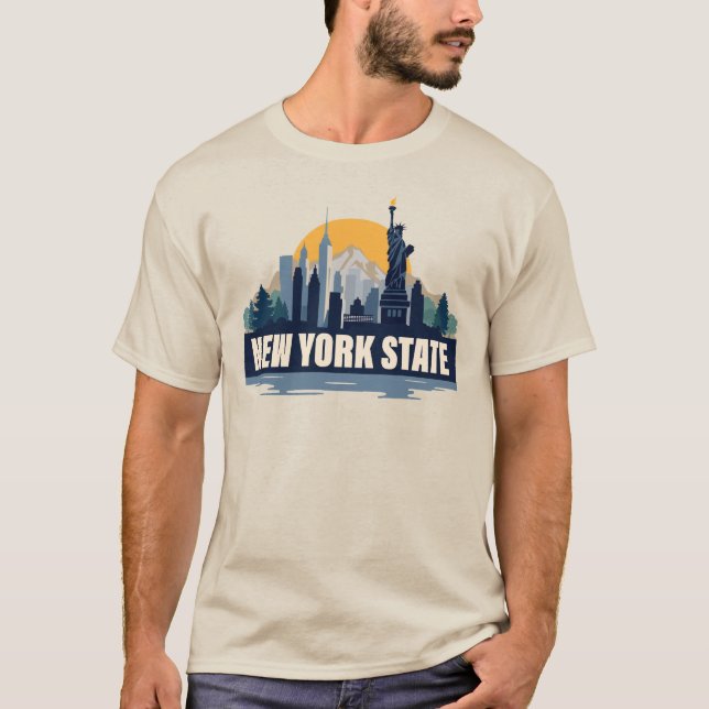 Camiseta Estado de Nova Iorque, Estados Unidos da América (Frente)