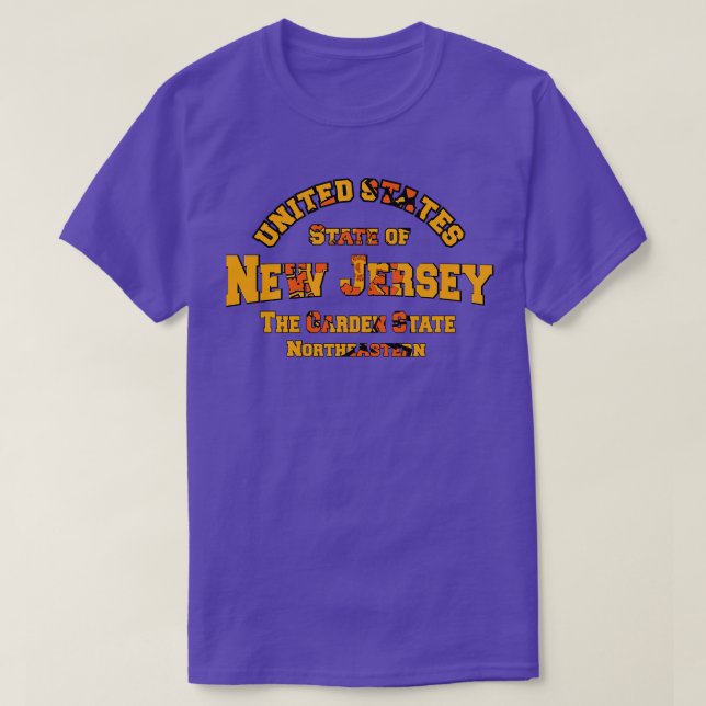Camiseta Estado de Nova Jersey (Frente do Design)