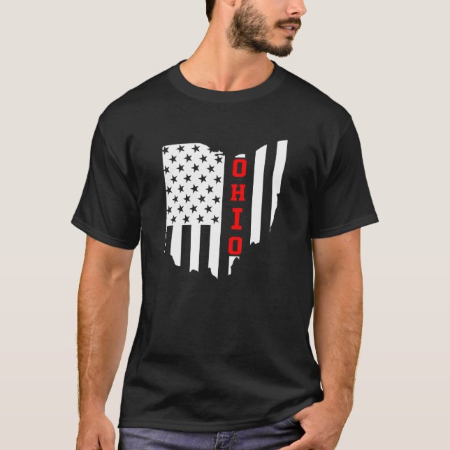 Camiseta Estado De Ohio Estados Unidos Da América (Frente)