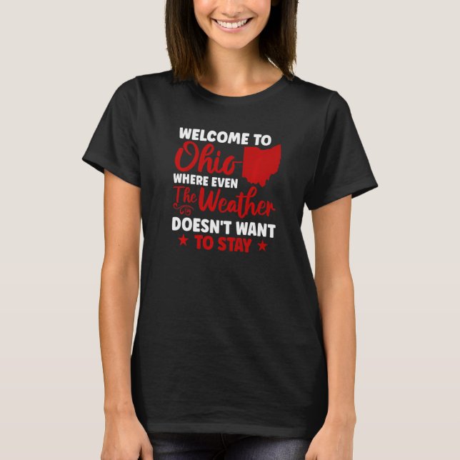 Camiseta Estado De Ohio Home State Bem-Vindo A Ohio (Frente)