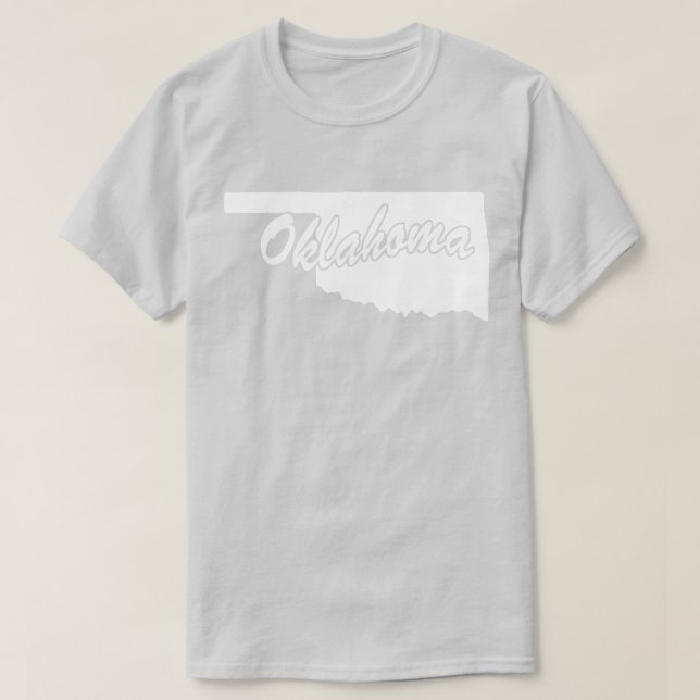 Camiseta Estado De Oklahoma Shape T-shirt (Frente do Design)