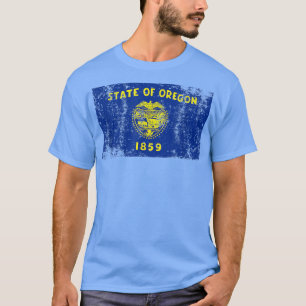 Camiseta Estado de Oregon Flag Shirt Vintage Retro Men Wome