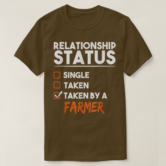 Camiseta Estado De Relação Tomado Por Um Agricultor Funny S (Frente do Design)