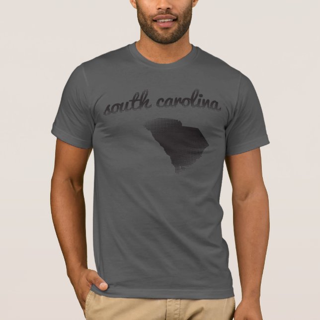 Camiseta Estado de South Carolina no cinza (Frente)