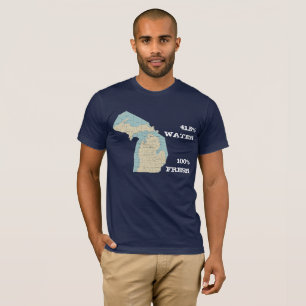 Camiseta Estado de t-shirt de Michigan - água 41,5% - Fre