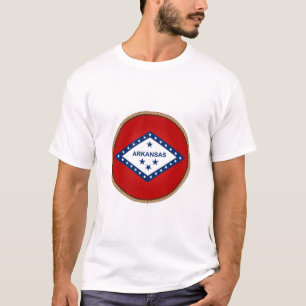 Camiseta Estado de t-shirt do selo da bandeira de Arkansas