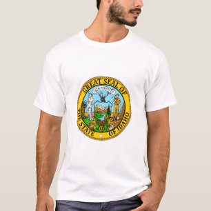 Camiseta Estado de t-shirt do selo da bandeira de Idaho