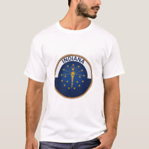 Camiseta Estado de t-shirt do selo da bandeira de Indiana