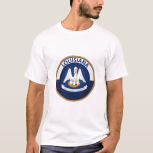 Camiseta Estado de t-shirt do selo da bandeira de Louisiana