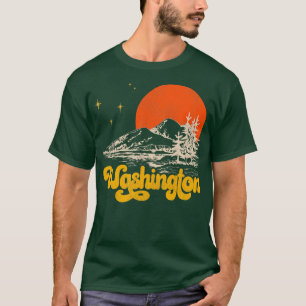 Camiseta Estado de Vintage do Meio século de Washington