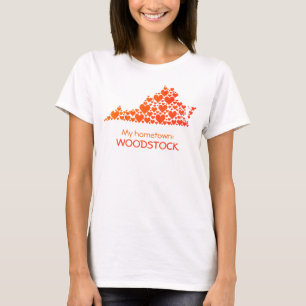 Camiseta Estado de Virginia Silhouette Hearts & Hometown