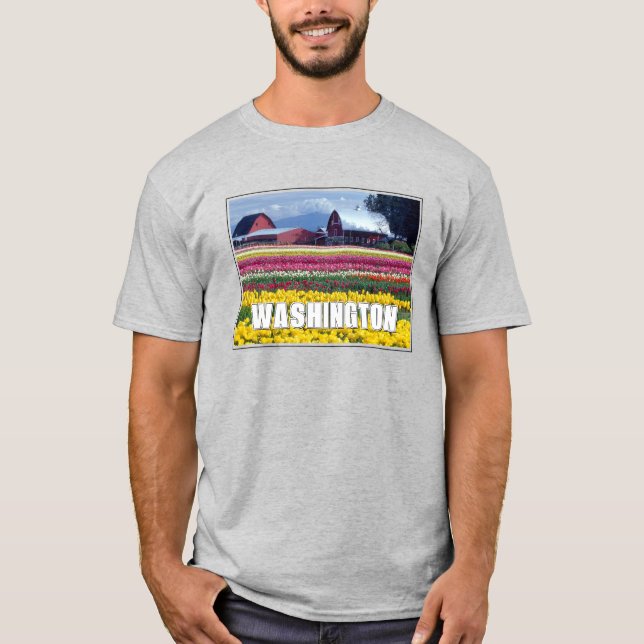 Camiseta Estado de Washington | Campo de Tulipas (Frente)
