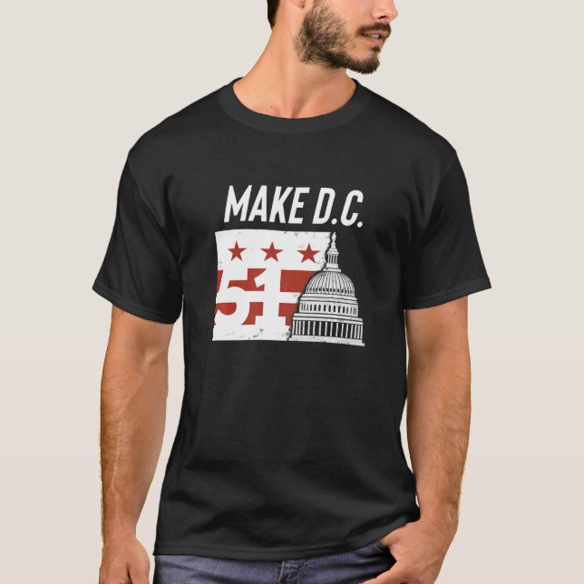 Camiseta Estado de Washington D C 511 Estado da rua Estado  (Frente)