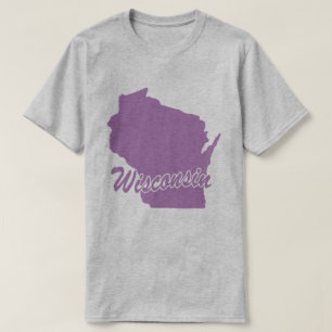 Camiseta Estado De Wisconsin Shape T-shirt