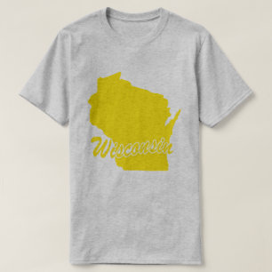 Camiseta Estado De Wisconsin Shape T-shirt